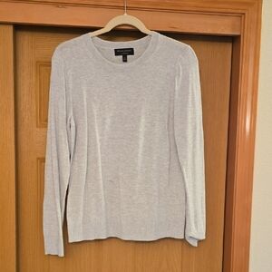 Banana Republic Light Heather Gray Crewneck Sweater